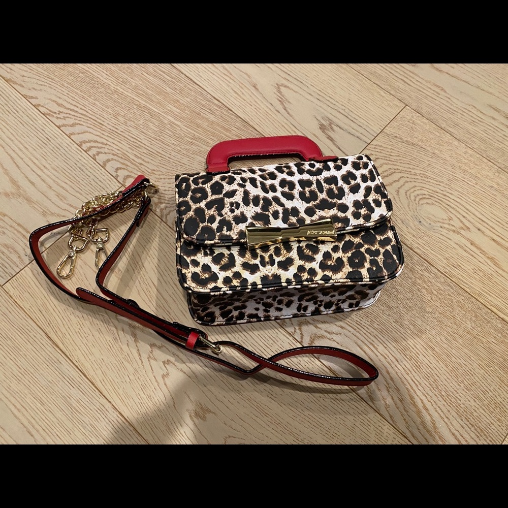 Betsey Johnson leopard satchel